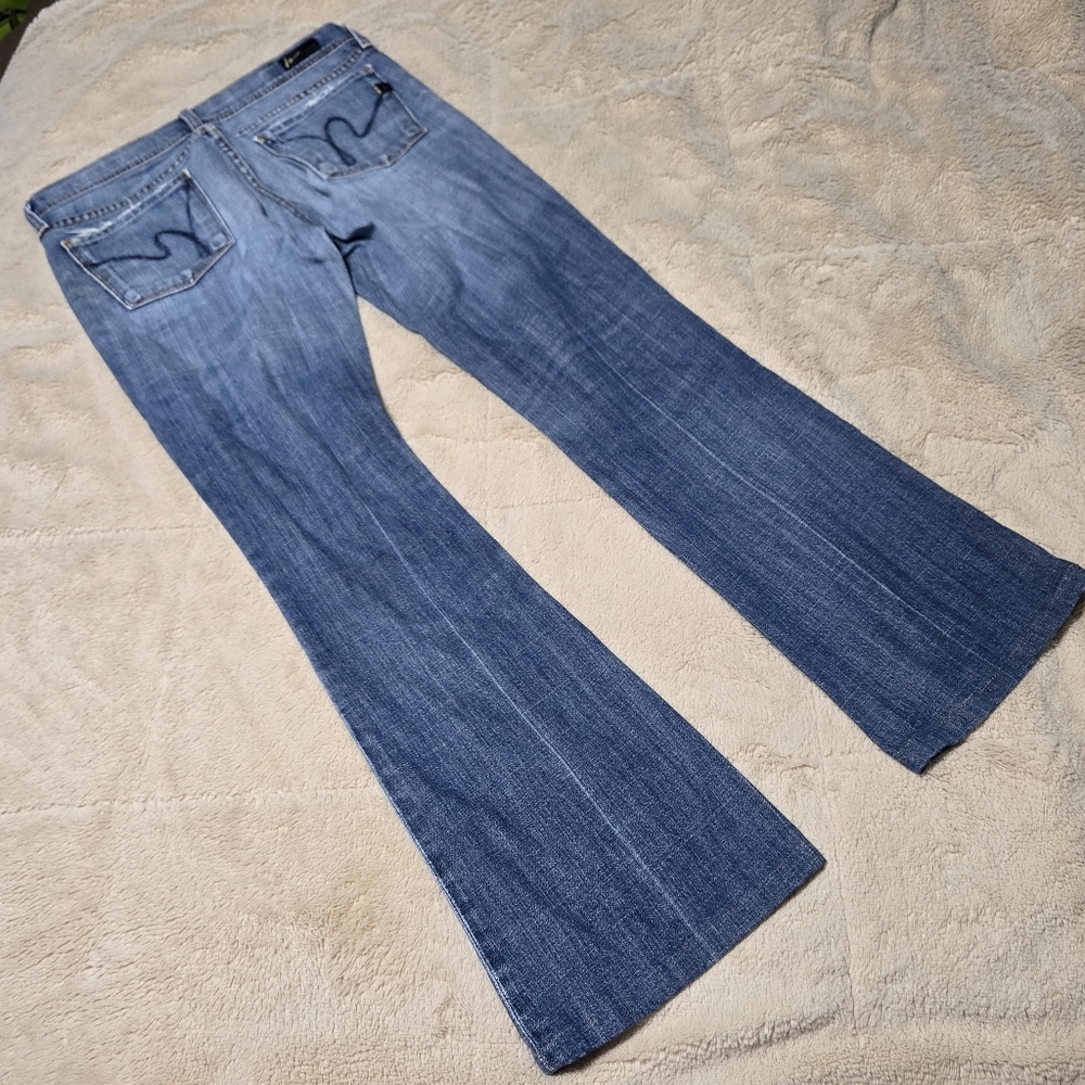Citizens of Humanity Ingrid #200 Stretch Low Waist Flare Jeans Size 28 - Picture 3 of 16